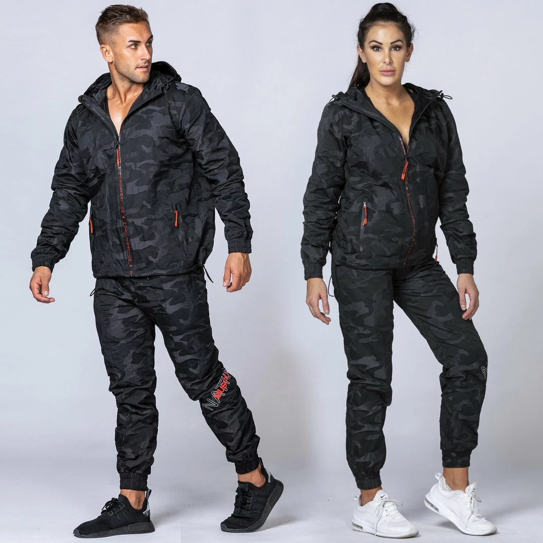Muscle Nation Unisex Tracksuit Jacket - Black Camo Womens 4 Muscle Nation Unisex Tracksuit Jacket - Black Camo Womens