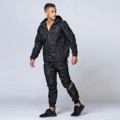 Muscle Nation Unisex Tracksuit Jacket - Black Camo Womens 19 Muscle Nation Unisex Tracksuit Jacket - Black Camo Womens