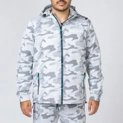 Muscle Nation Unisex Tracksuit Jacket - Snow Camo
