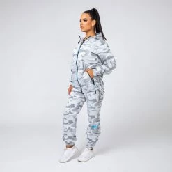 Muscle Nation Unisex Tracksuit Jacket - Snow Camo