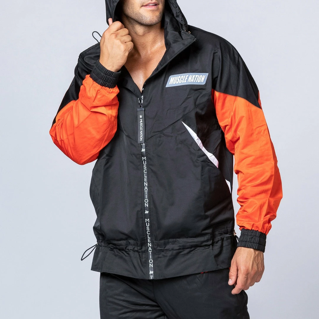 Muscle Nation Unisex Retro Jacket - Black / Blood Orange Womens 13 Muscle Nation Unisex Retro Jacket - Black / Blood Orange Womens