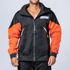 Muscle Nation Unisex Retro Jacket - Black / Blood Orange Womens 15 Muscle Nation Unisex Retro Jacket - Black / Blood Orange Womens