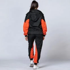 Muscle Nation Unisex Retro Jacket - Black / Blood Orange Womens 19 Muscle Nation Unisex Retro Jacket - Black / Blood Orange Womens