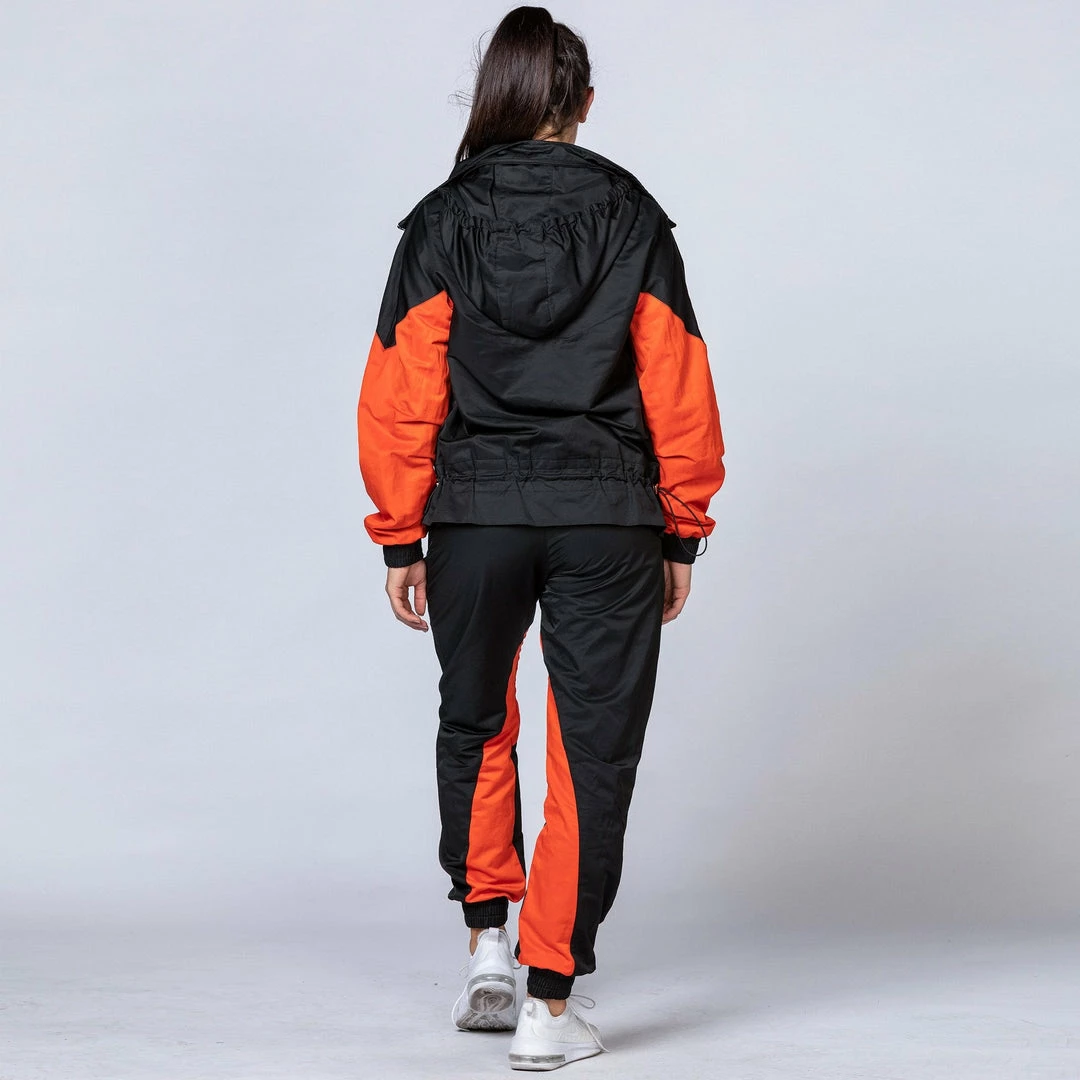 Muscle Nation Unisex Retro Jacket - Black / Blood Orange Womens 9 Muscle Nation Unisex Retro Jacket - Black / Blood Orange Womens