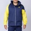 Muscle Nation Womens Unisex Retro Jacket - Navy/ Yellow 2 Muscle Nation Womens Unisex Retro Jacket - Navy/ Yellow
