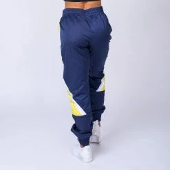 Muscle Nation Unisex Retro Tracksuit Pants - Navy / Yellow
