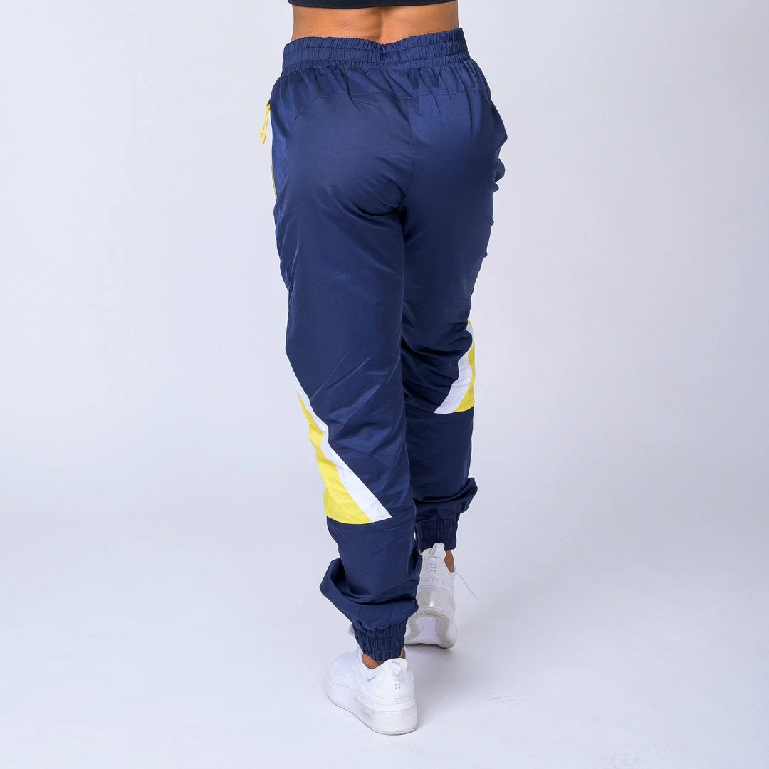 Muscle Nation Unisex Retro Tracksuit Pants - Navy / Yellow 4 Muscle Nation Unisex Retro Tracksuit Pants - Navy / Yellow