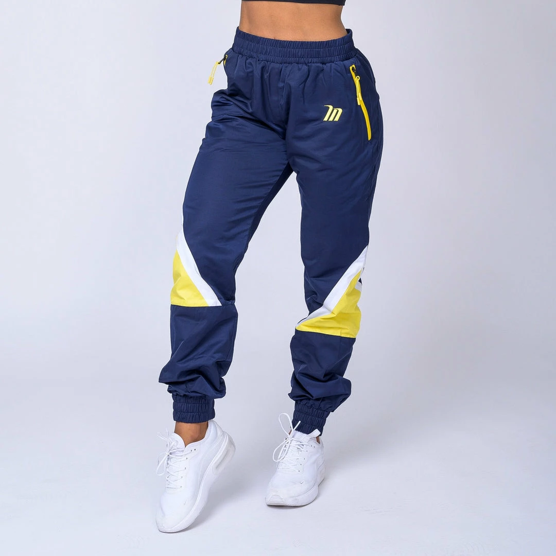 Muscle Nation Unisex Retro Tracksuit Pants - Navy / Yellow 6 Muscle Nation Unisex Retro Tracksuit Pants - Navy / Yellow