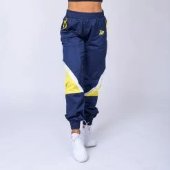 Muscle Nation Unisex Retro Tracksuit Pants - Navy / Yellow 14 Muscle Nation Unisex Retro Tracksuit Pants - Navy / Yellow