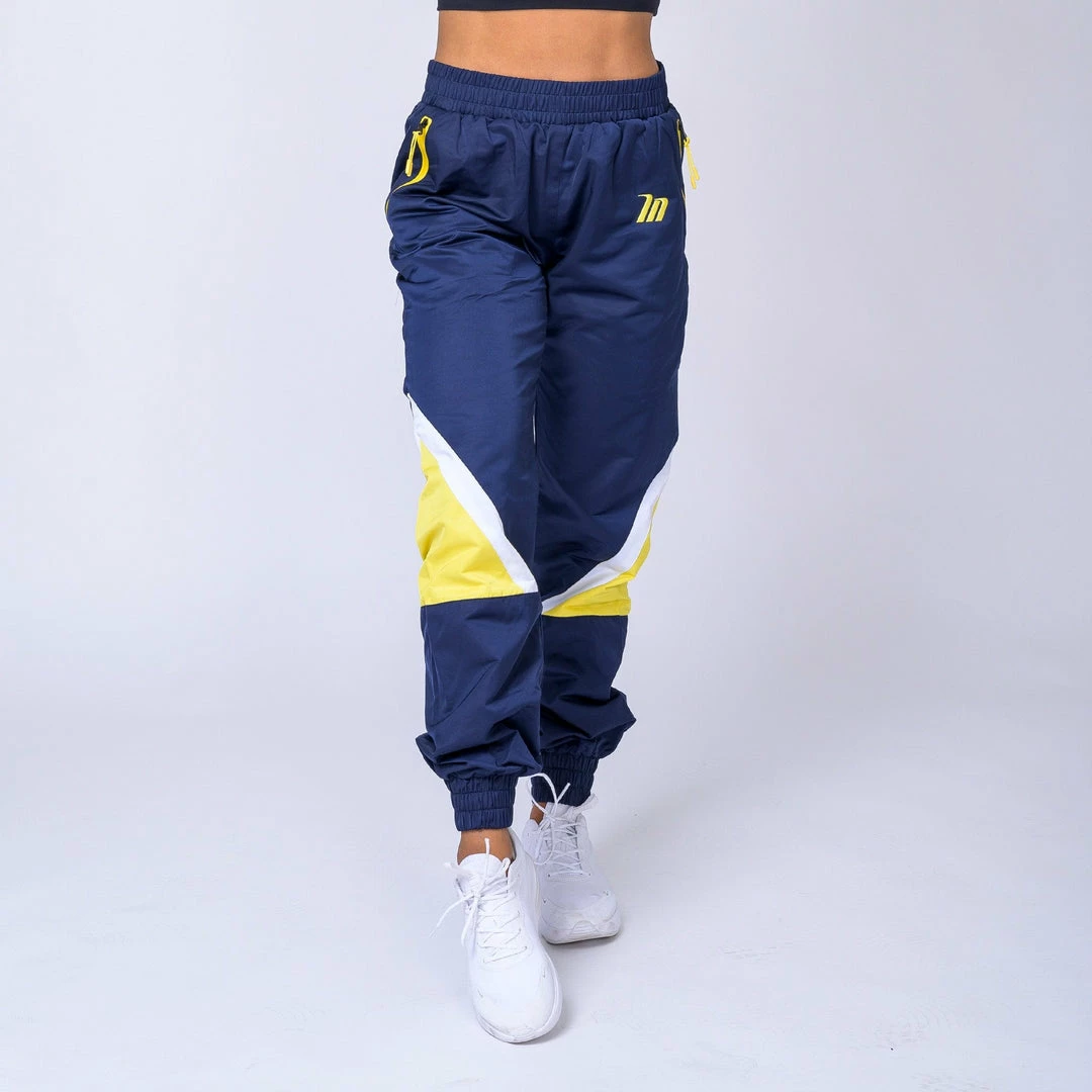 Muscle Nation Unisex Retro Tracksuit Pants - Navy / Yellow 7 Muscle Nation Unisex Retro Tracksuit Pants - Navy / Yellow