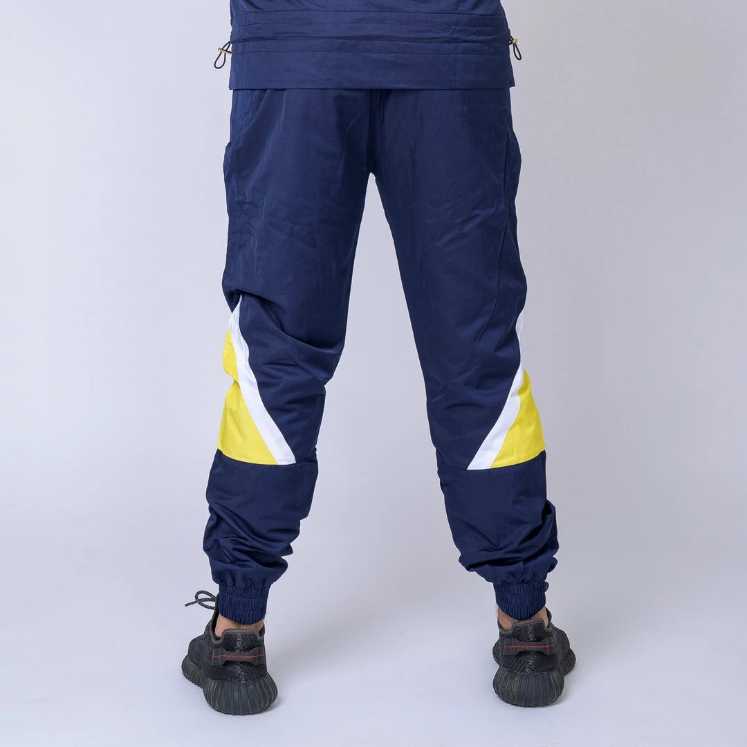 Muscle Nation Unisex Retro Tracksuit Pants - Navy / Yellow 8 Muscle Nation Unisex Retro Tracksuit Pants - Navy / Yellow