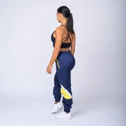 Muscle Nation Unisex Retro Tracksuit Pants - Navy / Yellow 16 Muscle Nation Unisex Retro Tracksuit Pants - Navy / Yellow