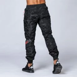 Muscle Nation Unisex Tracksuit Pants - Black Camo 18 Muscle Nation Unisex Tracksuit Pants - Black Camo