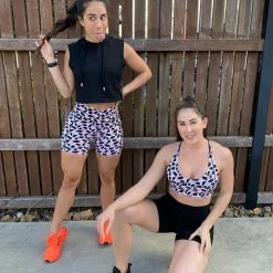 Muscle Nation V Wrap High Waist Bike Shorts- Featherweight Womens