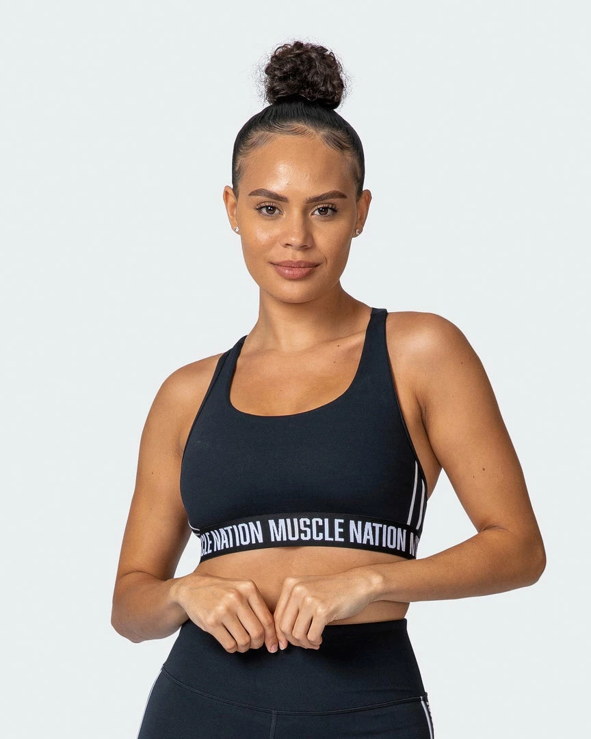 Muscle Nation Vital Bra - Black Womens 3 Muscle Nation Vital Bra - Black Womens