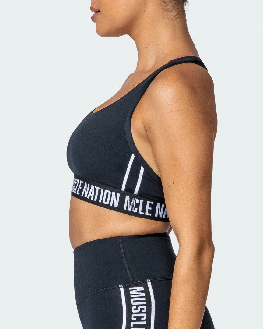 Muscle Nation Vital Bra - Black Womens 8 Muscle Nation Vital Bra - Black Womens