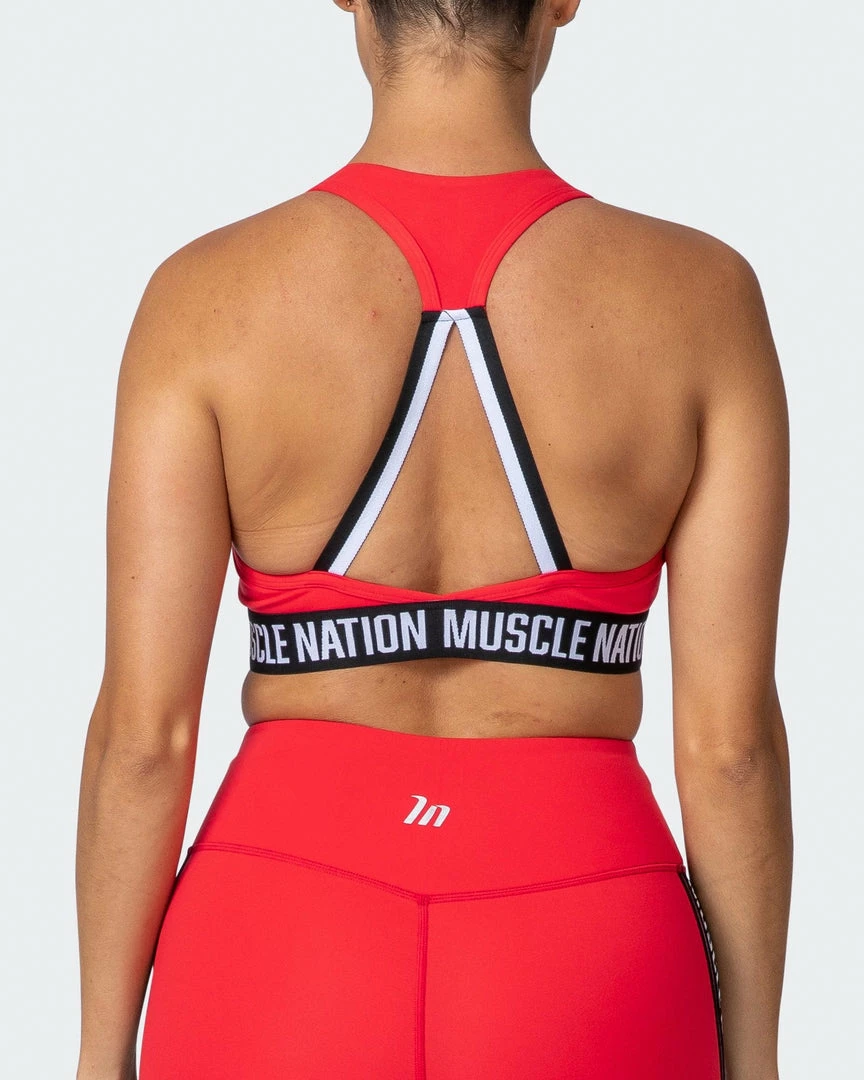 Muscle Nation Vital Bra - Hot Red Womens 4 Muscle Nation Vital Bra - Hot Red Womens