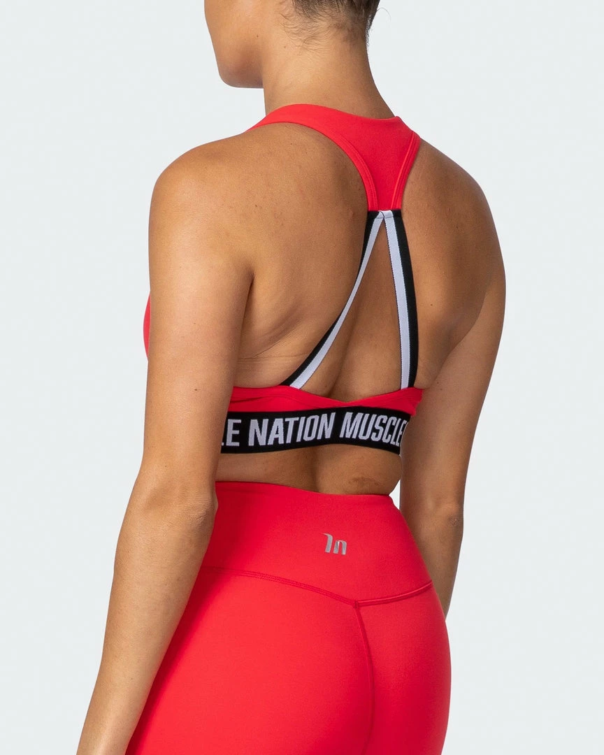 Muscle Nation Vital Bra - Hot Red Womens 5 Muscle Nation Vital Bra - Hot Red Womens