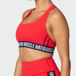 Muscle Nation Vital Bra - Hot Red Womens 15 Muscle Nation Vital Bra - Hot Red Womens
