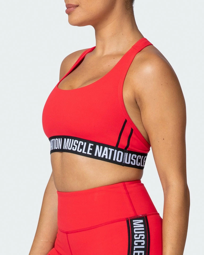 Muscle Nation Vital Bra - Hot Red Womens 7 Muscle Nation Vital Bra - Hot Red Womens