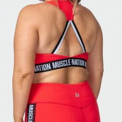 Muscle Nation Vital Bra - Hot Red Womens 19 Muscle Nation Vital Bra - Hot Red Womens
