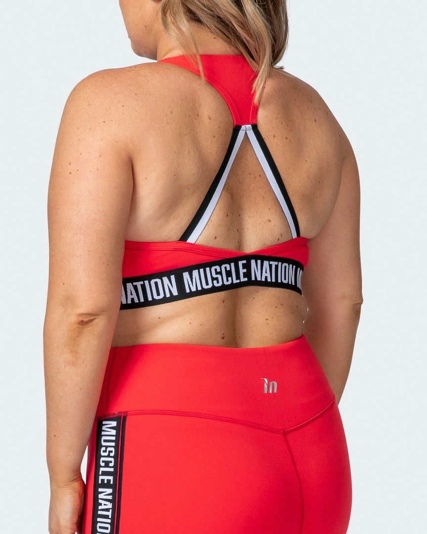 Muscle Nation Vital Bra - Hot Red Womens 11 Muscle Nation Vital Bra - Hot Red Womens