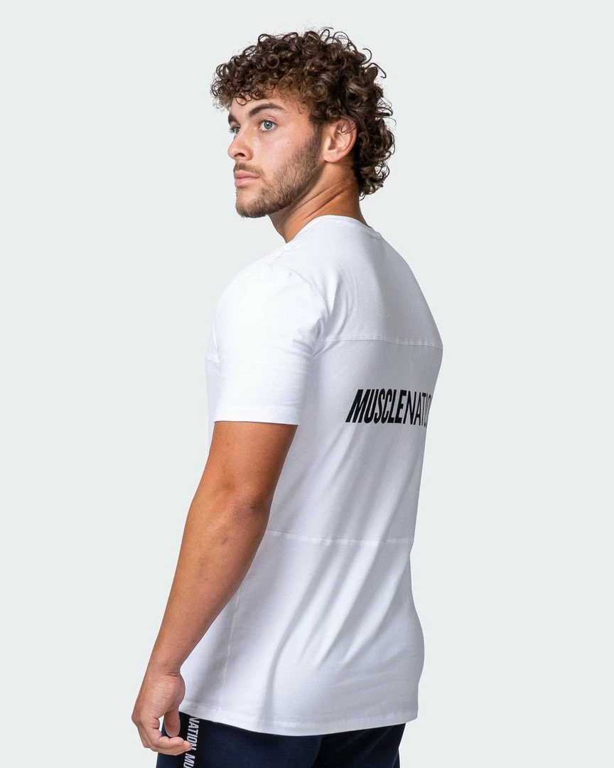Muscle Nation Volt Tee - White 30% EOFY SALE 3 Muscle Nation Volt Tee - White 30% EOFY SALE
