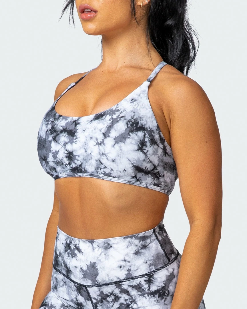 Muscle Nation Wanderlust Bralette - Grey Black Tie Dye Print 5 Muscle Nation Wanderlust Bralette - Grey Black Tie Dye Print