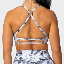 Muscle Nation Wanderlust Bralette - Grey Black Tie Dye Print 12 Muscle Nation Wanderlust Bralette - Grey Black Tie Dye Print
