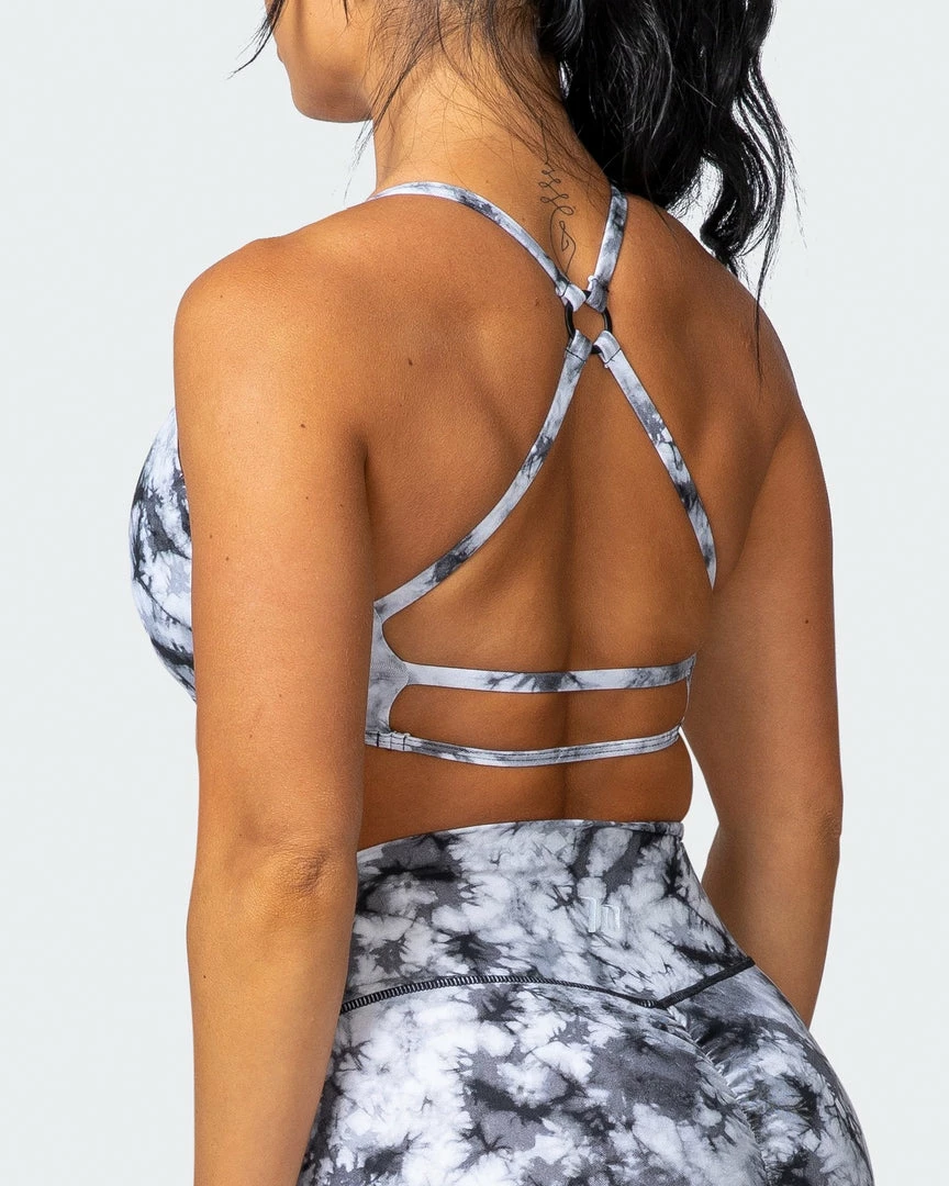 Muscle Nation Wanderlust Bralette - Grey Black Tie Dye Print 7 Muscle Nation Wanderlust Bralette - Grey Black Tie Dye Print