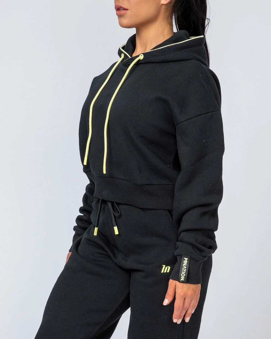Muscle Nation Warm-Up Cropped Hoodie - Black 7 Muscle Nation Warm-Up Cropped Hoodie - Black