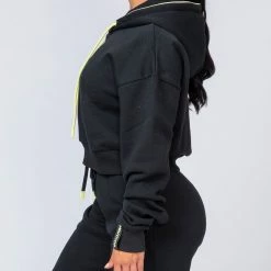 Muscle Nation Warm-Up Cropped Hoodie - Black 15 Muscle Nation Warm-Up Cropped Hoodie - Black
