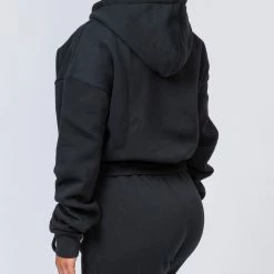 Muscle Nation Warm-Up Cropped Hoodie - Black 16 Muscle Nation Warm-Up Cropped Hoodie - Black