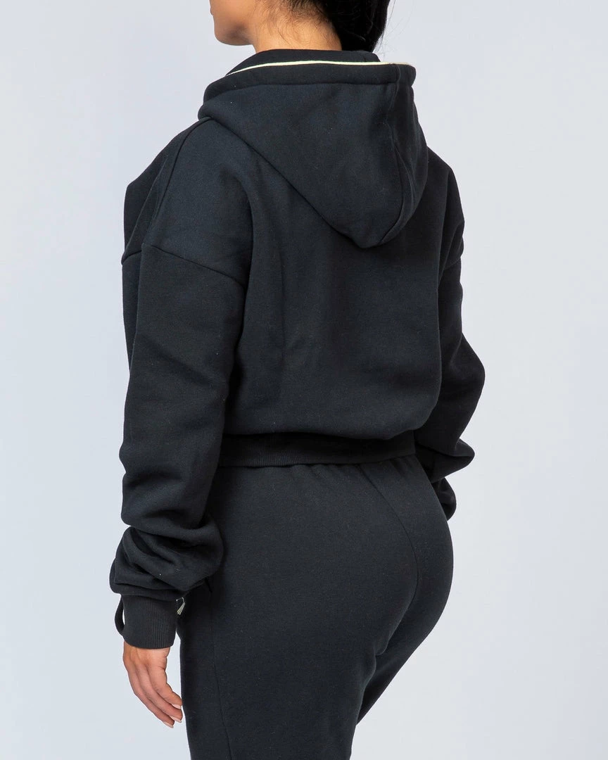 Muscle Nation Warm-Up Cropped Hoodie - Black 9 Muscle Nation Warm-Up Cropped Hoodie - Black