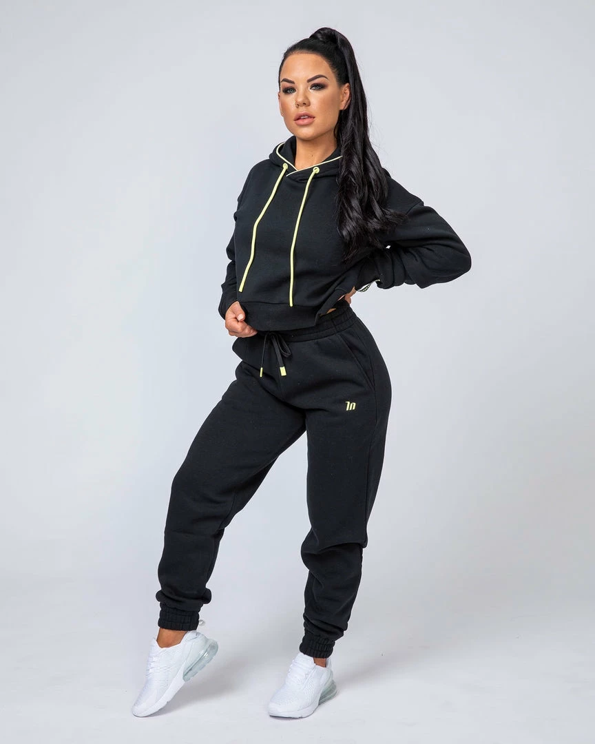 Muscle Nation Warm-Up Cropped Hoodie - Black 10 Muscle Nation Warm-Up Cropped Hoodie - Black