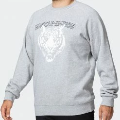Muscle Nation Mens Courtside Vintage Pullover - Washed Light Grey 13 Muscle Nation Mens Courtside Vintage Pullover - Washed Light Grey