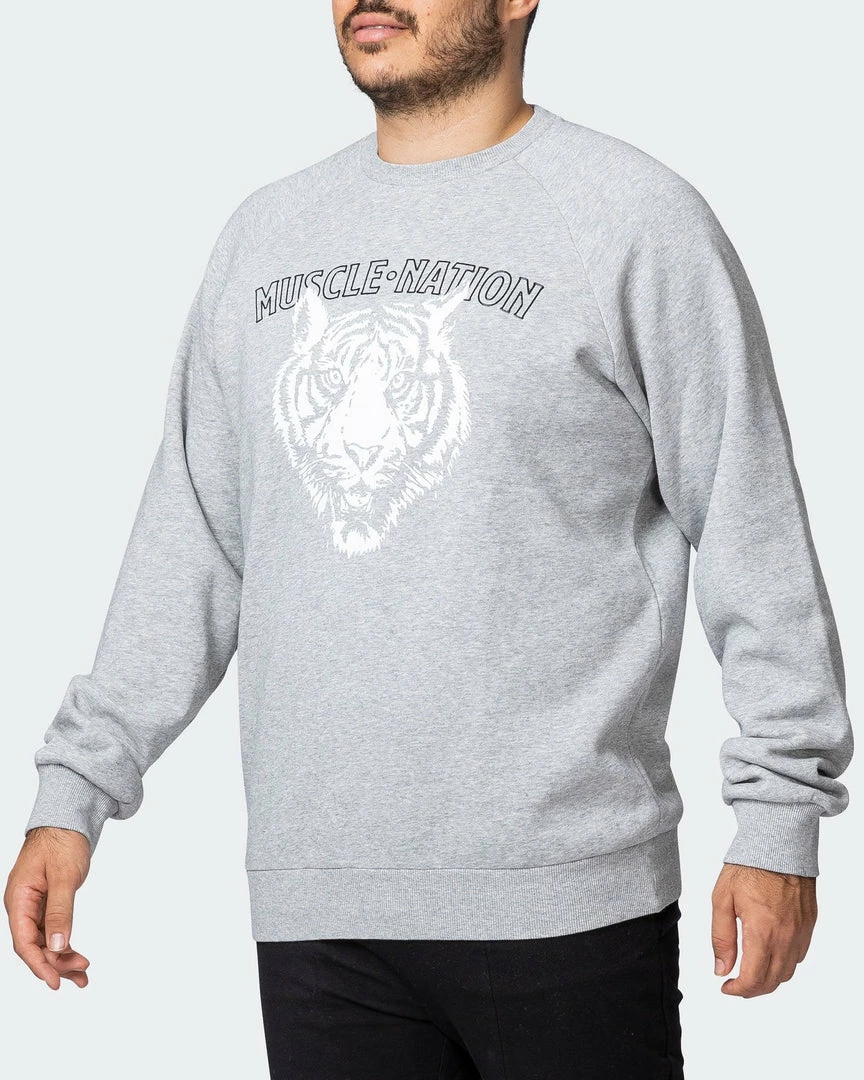 Muscle Nation Mens Courtside Vintage Pullover - Washed Light Grey 5 Muscle Nation Mens Courtside Vintage Pullover - Washed Light Grey