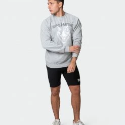 Muscle Nation Mens Courtside Vintage Pullover - Washed Light Grey 15 Muscle Nation Mens Courtside Vintage Pullover - Washed Light Grey