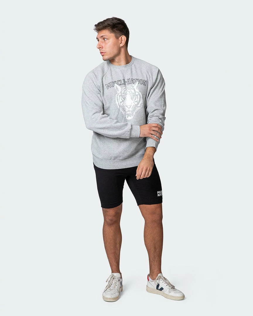 Muscle Nation Mens Courtside Vintage Pullover - Washed Light Grey 7 Muscle Nation Mens Courtside Vintage Pullover - Washed Light Grey