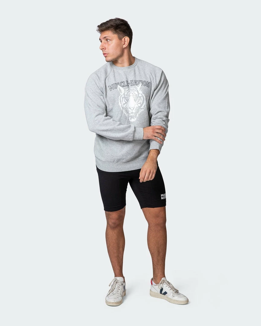 Muscle Nation Mens Courtside Vintage Pullover - Washed Light Grey 11 Muscle Nation Mens Courtside Vintage Pullover - Washed Light Grey