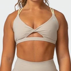 Muscle Nation Whirlwind Bralette - Bone 30% EOFY SALE