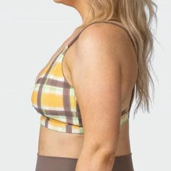 Muscle Nation Whirlwind Bralette - Checked Out Print