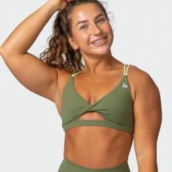 Muscle Nation Whirlwind Bralette - Green Ivy
