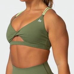 Muscle Nation Whirlwind Bralette - Green Ivy