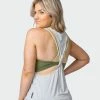 Muscle Nation Whirlwind Tank - Light Grey Marl
