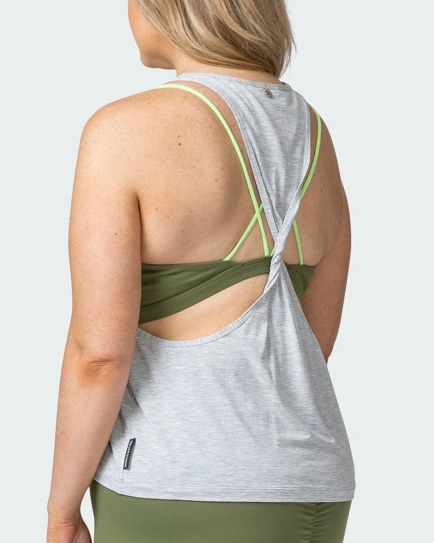 Muscle Nation Whirlwind Tank - Light Grey Marl 7 Muscle Nation Whirlwind Tank - Light Grey Marl