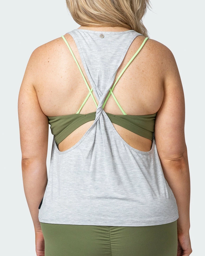 Muscle Nation Whirlwind Tank - Light Grey Marl 8 Muscle Nation Whirlwind Tank - Light Grey Marl