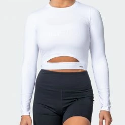 Muscle Nation Half Time Long Sleeve - White
