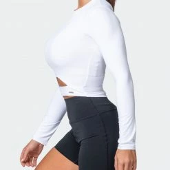 Muscle Nation Half Time Long Sleeve - White
