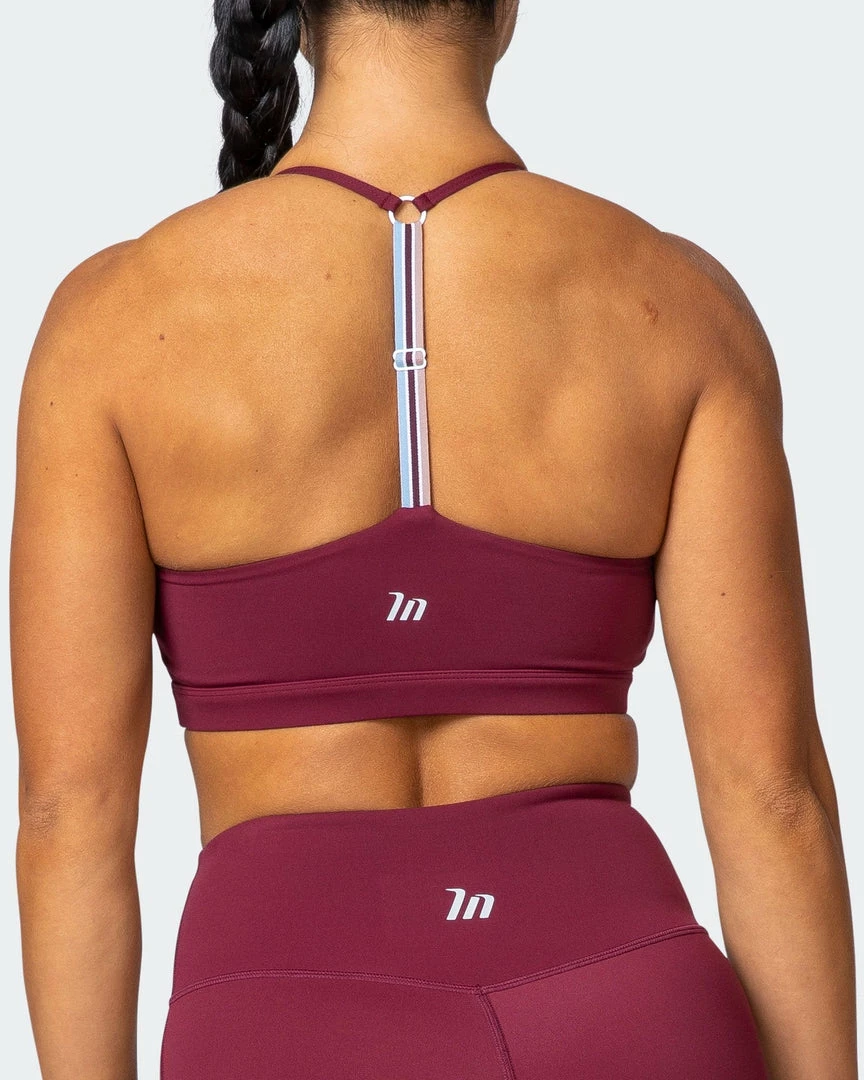 Muscle Nation Free Throw Bralette - Wine 12 Muscle Nation Free Throw Bralette - Wine